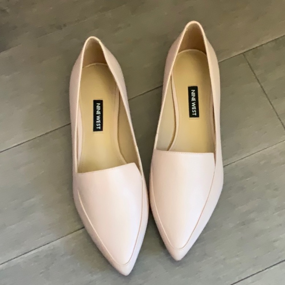 Nine West Abay Smoking Flats in pale pink